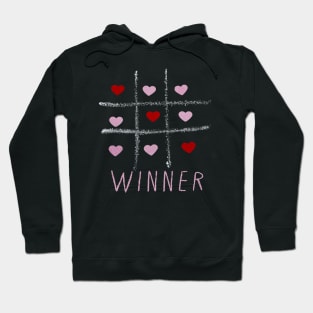 Tic Tac Toe  - love winner valentine Hoodie